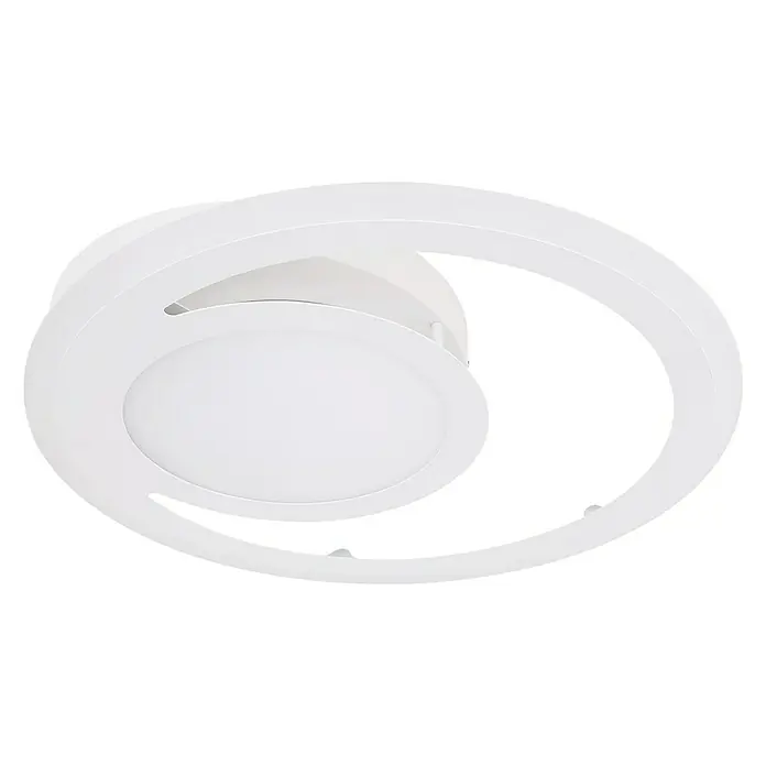 Globo LED-Deckenleuchte rund FENNA - 40 W, Ø x H: 47 mm x 7 cm, Neutralweiß - Diagonale Ansicht