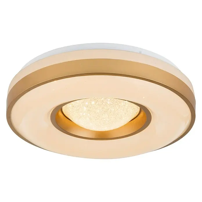 Globo LED-Deckenleuchte rund COLLA - 24 W, Ø x H: 410 mm x 10 cm, Warmweiß - Diagonale Ansicht