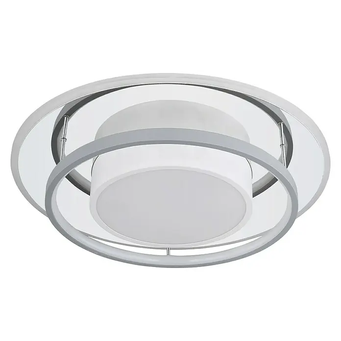 Globo LED-Deckenleuchte LEOLA - 50 W, L x B x H: 49 x 49 x 10,5 cm, Warmweiß - Diagonale Ansicht