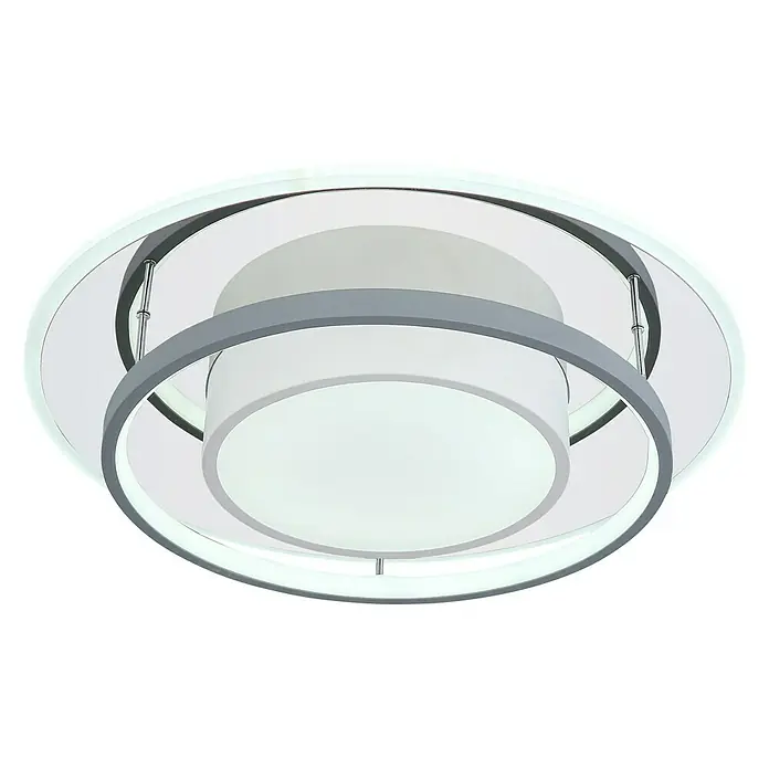 Globo LED-Deckenleuchte LEOLA - 50 W, L x B x H: 49 x 49 x 10,5 cm, Warmweiß - Diagonale Ansicht