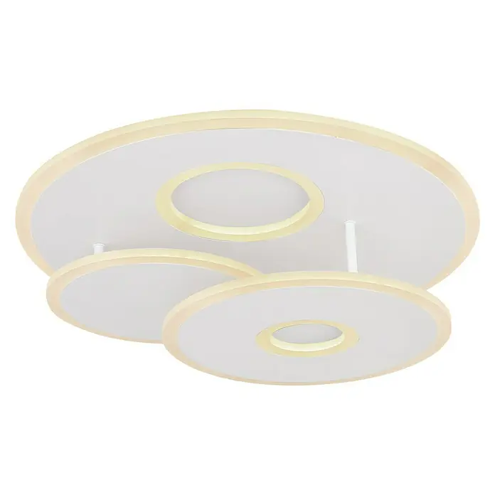 Globo LED-Deckenleuchte rund FLAVETTO - 48 W, Ø x H: 500 mm x 13 cm, Warmweiß - Diagonale Ansicht