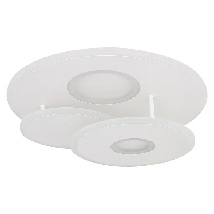 Globo LED-Deckenleuchte rund FLAVETTO - 48 W, Ø x H: 500 mm x 13 cm, Warmweiß - Diagonale Ansicht