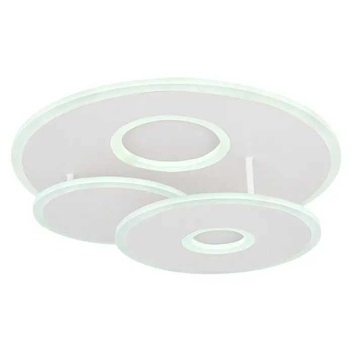 Globo LED-Deckenleuchte rund FLAVETTO - 48 W, Ø x H: 500 mm x 13 cm, Warmweiß - Diagonale Ansicht
