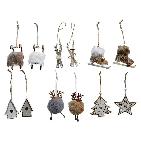 Adornos del árbol de Navidad Madera