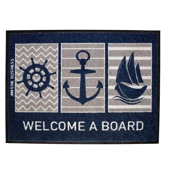 Marine Business Alfombra Welcome a Board - 70 x 50 cm, Azul - Vista descendente