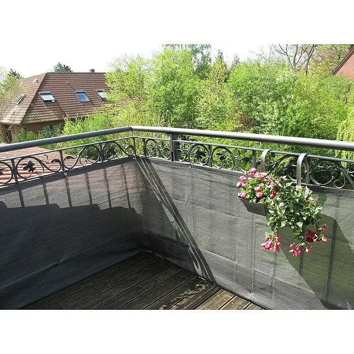 Videx Garden Balkonsichtschutz - Anthrazit, 300 x 90 cm - Stimmungsaufnahme