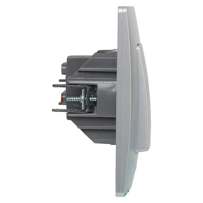 Legrand Niloé Monoblock Cruzamiento - Plateado, Montaje en la pared, Plástico, 10 AX - Vista de perfil derecho