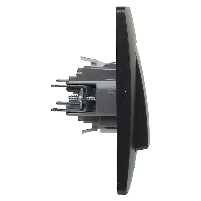Legrand Niloé Monoblock Pulsador - Negro, Montaje en la pared, Plástico, Corriente nominal: 6 A - Vista de perfil derecho