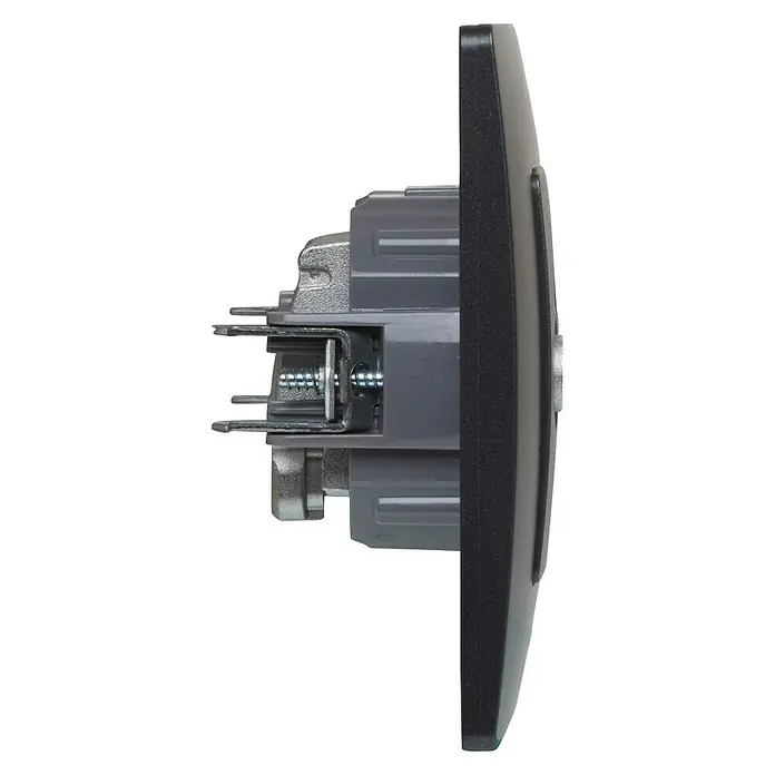 Legrand Niloé Monoblock Toma TV/SAT Intermedia - Negro, 2 conexiones, Plástico, Montaje en la pared - Vista de perfil derecho