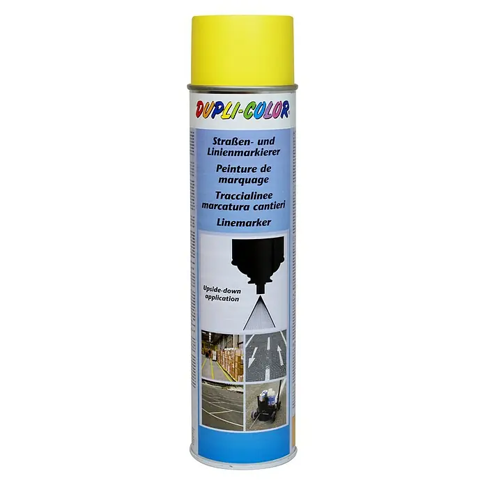 Dupli-Color Spraylack Strassen- u. Linienmarkierer - 600 ml, Gelb - Vorderansicht