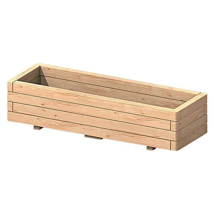 Pflanzkasten - Außenmaß (L x B x H): 40 x 120 x 29 cm, Holz - Diagonale Ansicht