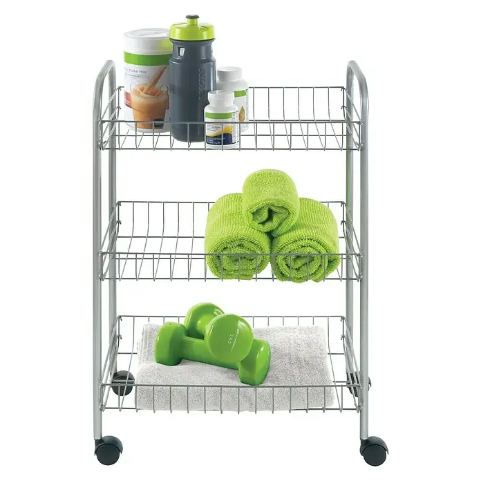 Metaltex Beistellwagen Sprinter - L x B x H: 41 x 23 x 62 cm, Silber - Anwendungsbeispiel