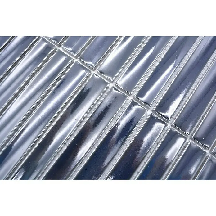 Mozaïektegel stroken CG CS 36 - 29,6 x 29,9 cm, Zwart, Glanzend - Close-up