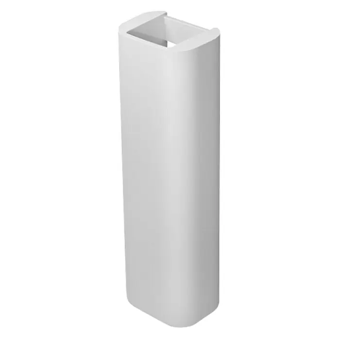 Duravit Happy D.2 Waschtisch-Standsäule - Mit schmutzabweisender Glasur, Keramik, Weiß, Passend für: Duravit Happy D.2 Waschtische - Diagonale Ansicht