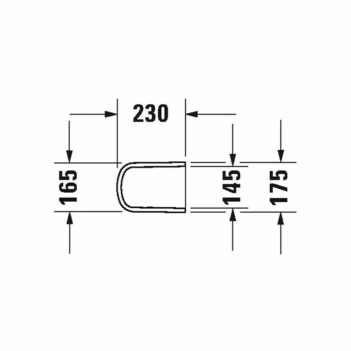 Duravit DuraStyle Waschbecken-Halbsäule - Mit schmutzabweisender Glasur, Keramik, Weiß, Passend für: Duravit DuraStyle Waschbecken - Skizze