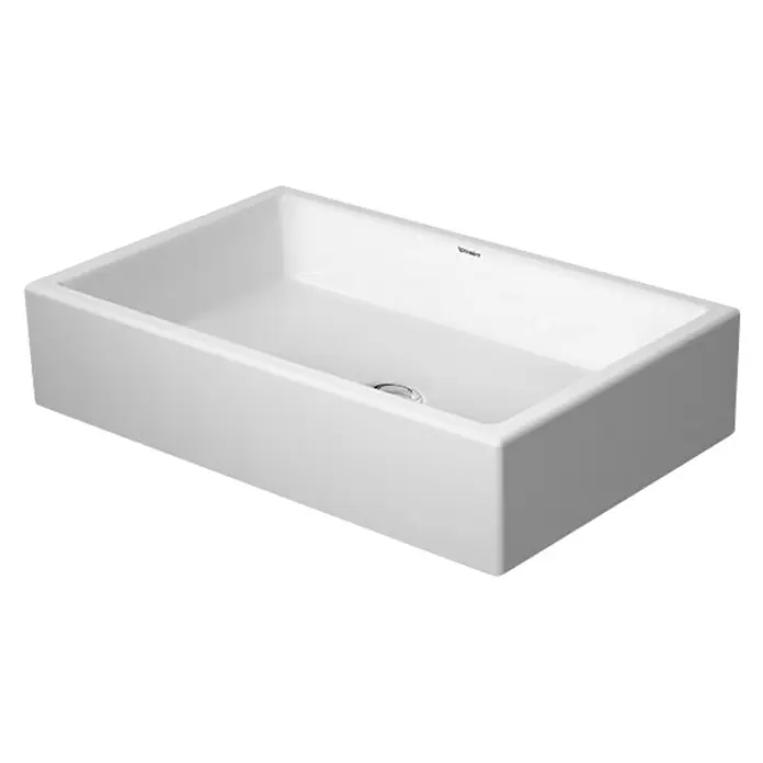 Duravit Vero Air Aufsatzwaschbecken - 60 x 38 cm, Mit schmutzabweisender Glasur, Hahnloch: Ohne, Ohne Überlauf, Weiß - Diagonale Ansicht