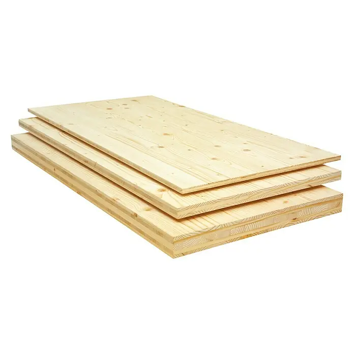3-Schichtplatte - Fichte, L x B x S: 2.500 x 2.050 x 15 mm - Diagonale Ansicht