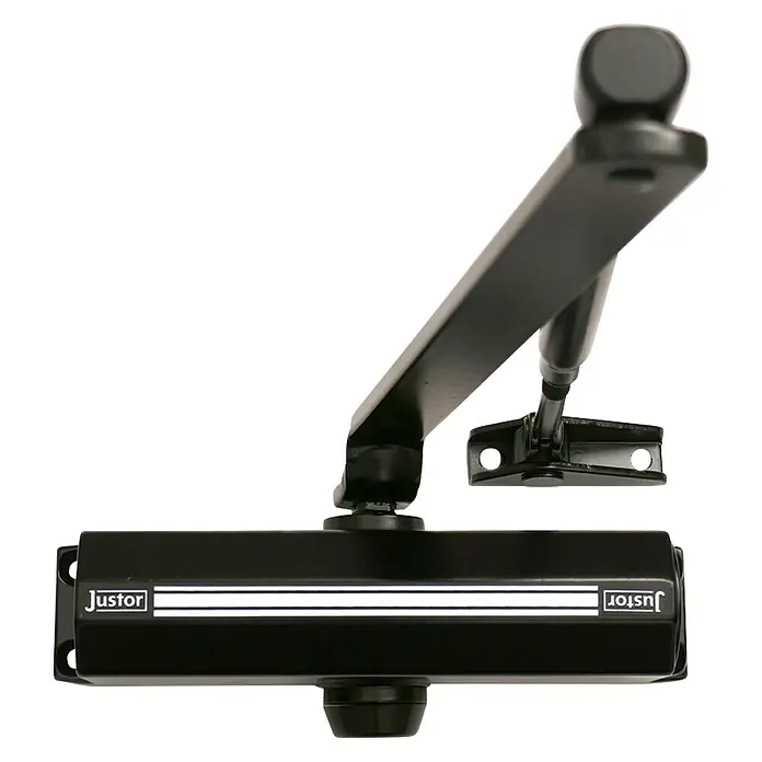 Justor Cerrador de puertas CH - Negro, Aluminio - Vista angular
