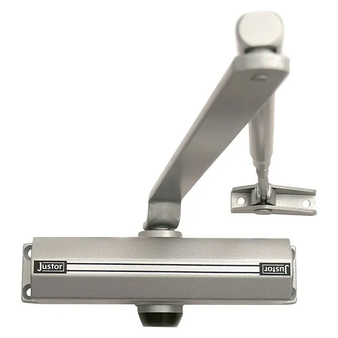 Justor Cerrador de puertas CH - Plateado, Aluminio - Vista angular