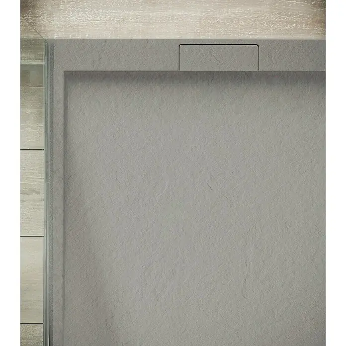 Ottofond Duschwanne Unico - L x B: 140 x 80 cm, Verbundwerkstoff, Zementgrau - Detailaufnahme