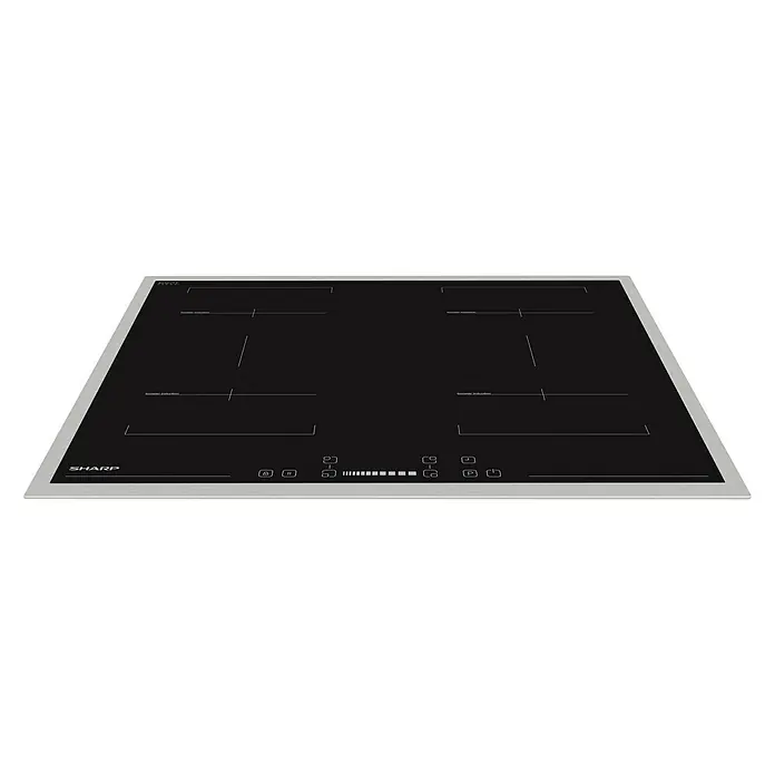 Sharp Kochfeld KH-6IX38FS00-EU - Anzahl Kochfelder: 4 Stk., Induktion, Touch-Control Bedienfeld, Glaskeramik - Diagonale Ansicht