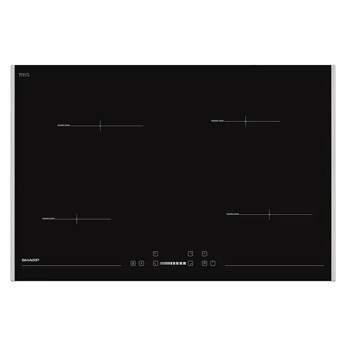 Sharp Kochfeld KH-7IX19FS00-EU - Anzahl Kochfelder: 4 Stk., Induktion, Touch-Control Bedienfeld, Glaskeramik - Ansicht von oben