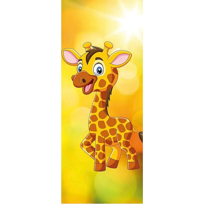 SanDesign Alu-Verbundplatte - 100 x 250 cm, Little Giraffe - Draufsicht