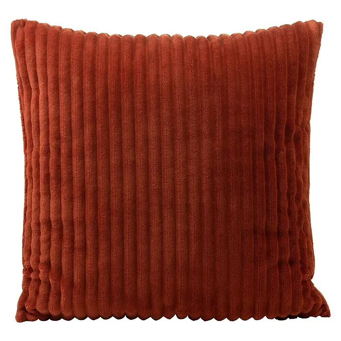 Kissen Cord - Zimt, 50 x 50 cm, 100 % Polyester - Vorderansicht