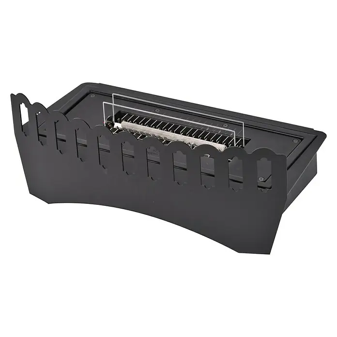 Tenderflame Kamineinsatz 180 Classic - 45 x 23,3 x 17 cm, Füllmenge: 1,1 l, Schwarz - Diagonale Ansicht