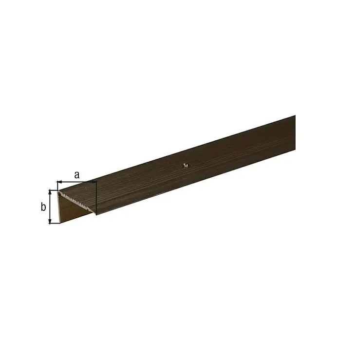 GAH Alberts Perfil angular - L x An x Al: 1.000 x 45 x 23 mm, Aluminio, Bronce