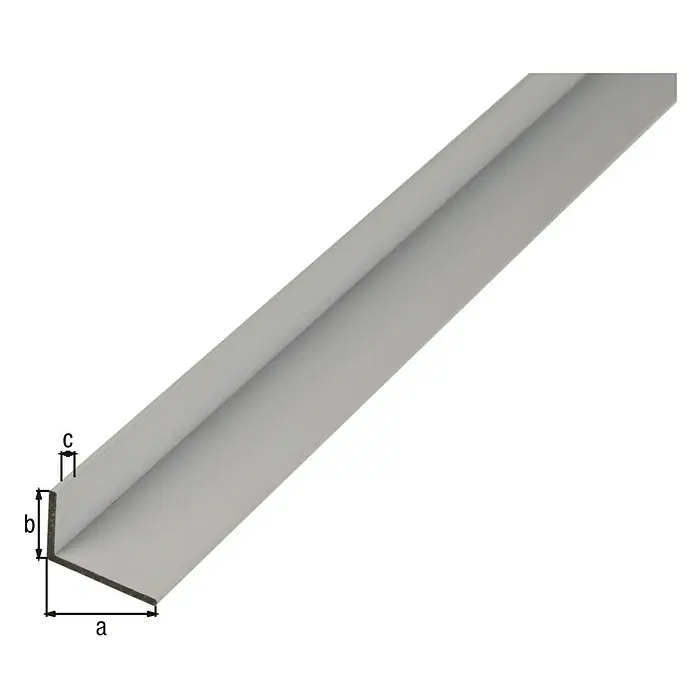 GAH Alberts Perfil angular - L x An x Al: 2.600 x 20 x 30 mm, Espesor: 2 mm, Aluminio, Blanco