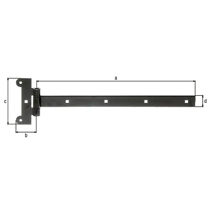 GAH Alberts Pernio bisagra inglés - 4/2 agujeros, Espesor: 4 mm, Largo: 319 mm