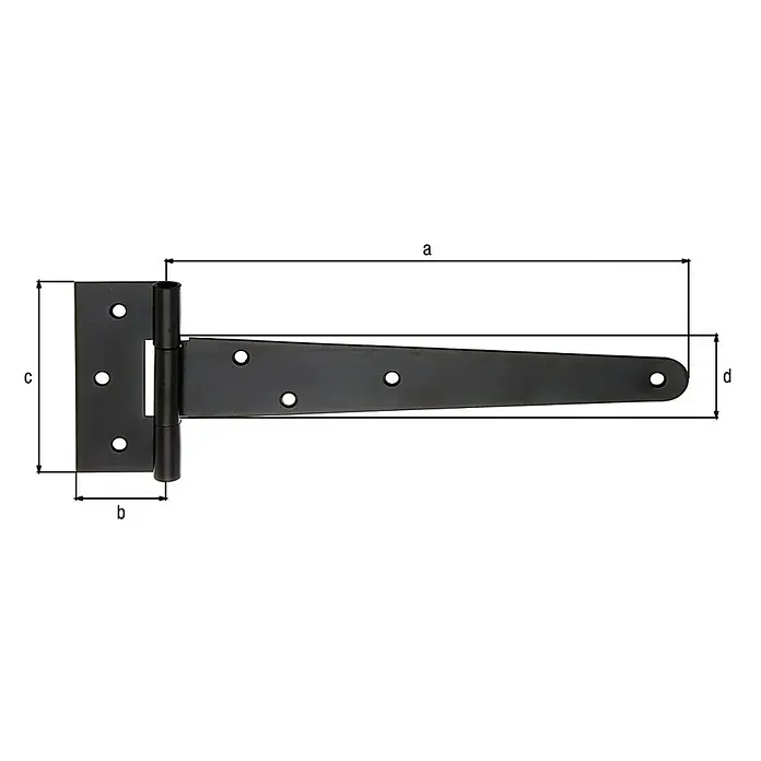GAH Alberts Bisagra larga inglesa - 4/3 agujeros, Espesor: 4 mm, Largo: 248 mm