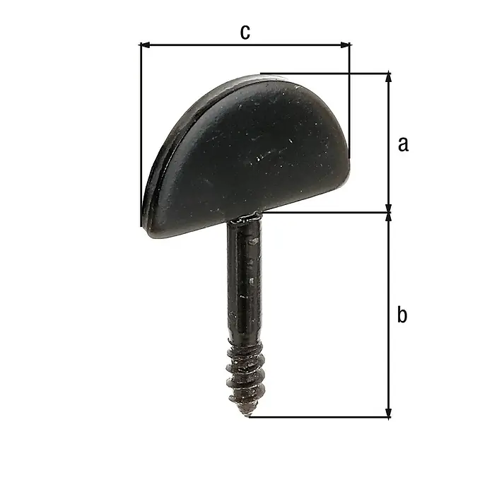 GAH Alberts Tope de cierre para postigos - An x L: 34 x 55,5 mm, Negro