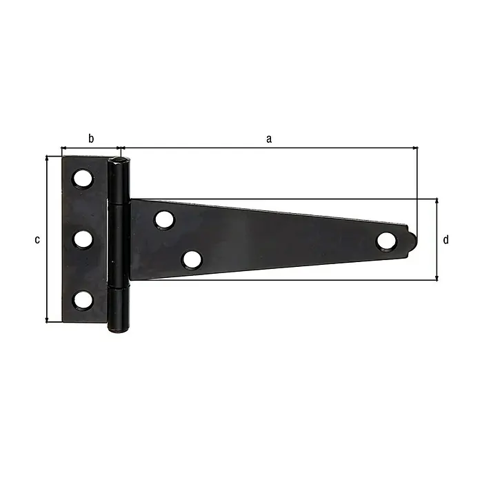 GAH Alberts Bisagra de cofre - Negro, Enrollado, Largo: 100 mm