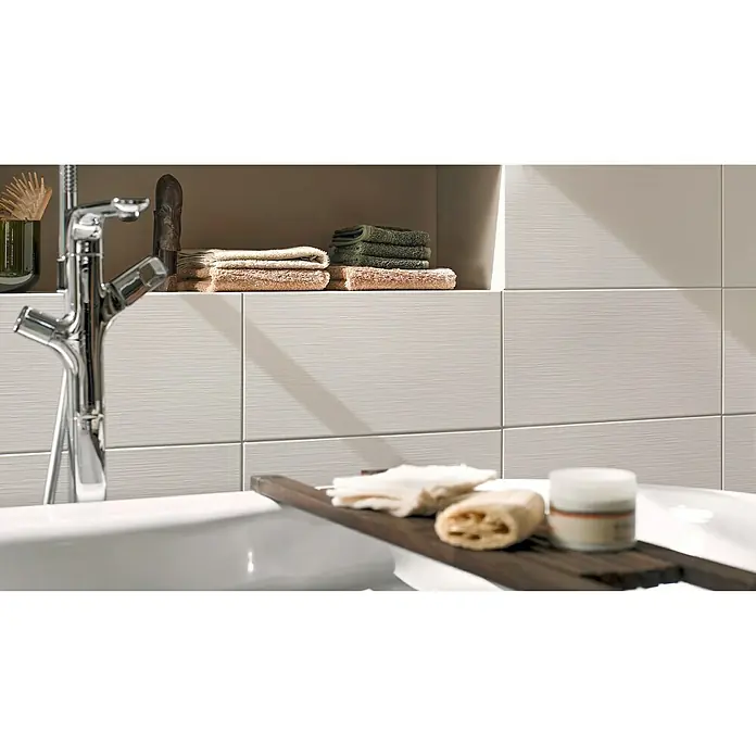 Wandtegel Wood Creme - 30 x 60 cm, Wit, Mat - Sfeeropname