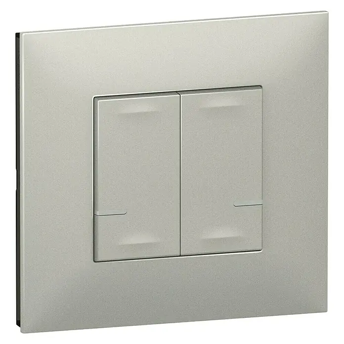 Legrand Valena Next with Netatmo Conmutador inalámbrico - 12 x 83 x 83 mm, Aluminio - Vista frontal