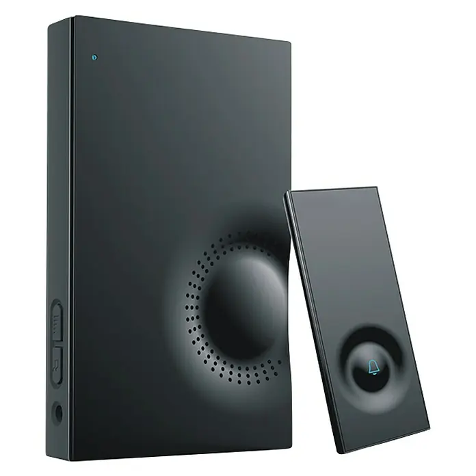 Coati Juego de timbre inalámbrico - Alcance: 150 m, 25 dB - 85 dB, Funciona con pilas, IP44 - Vista angular