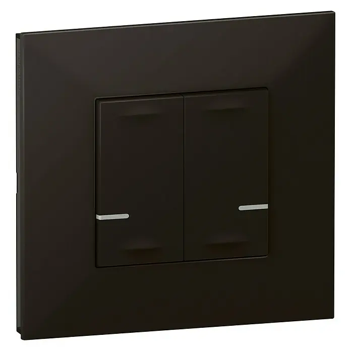 Legrand Valena Next with Netatmo Conmutador inalámbrico - 12 x 83 x 83 mm, Negro - Vista frontal
