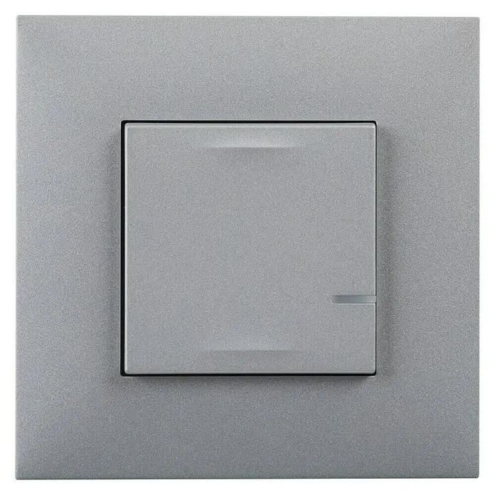 Legrand Valena Next with Netatmo Interruptor de palanca Iluminado - Aluminio, x 1, Plástico, Montaje en la pared - Vista frontal