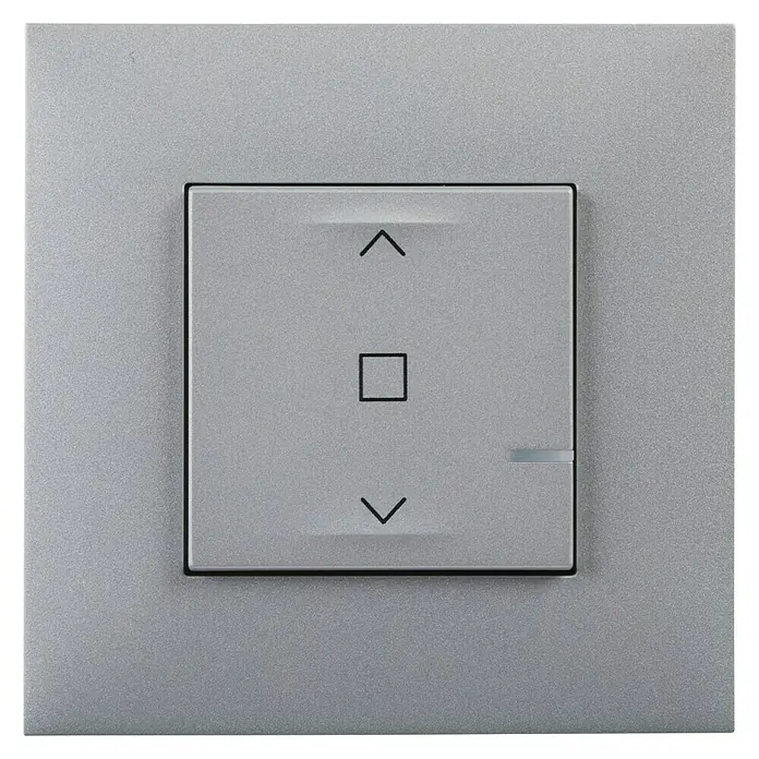 Legrand Valena Next with Netatmo Interruptor para persianas - Aluminio, Montaje en la pared - Vista frontal