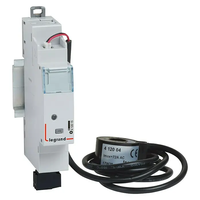 Legrand Valena Next Módulo eléctrico de medida conectado - 17,5 x 17,5 x 500 mm - Vista angular