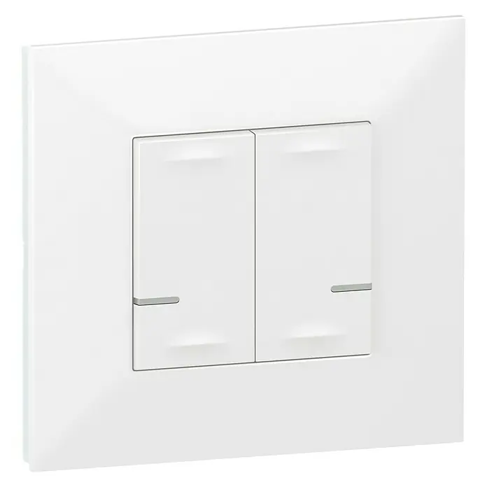 Legrand Valena Next with Netatmo Conmutador inalámbrico - 12 x 83 x 83 mm, Blanco - Vista frontal