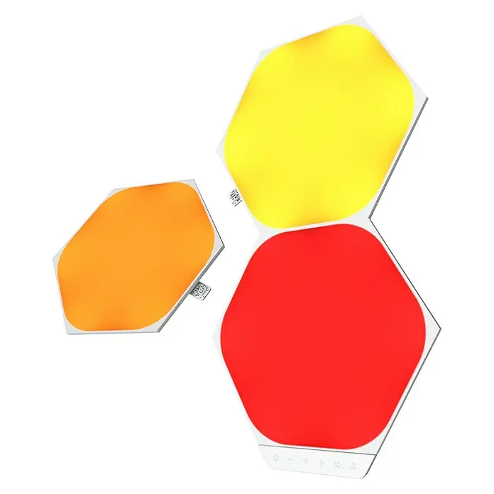 Nanoleaf LED-Panel Shapes Hexagons 3er Erweiterung 2. Generation - L x B x H: 23 x 20 x 0,6 cm, Weiß, RGBW - Diagonale Ansicht