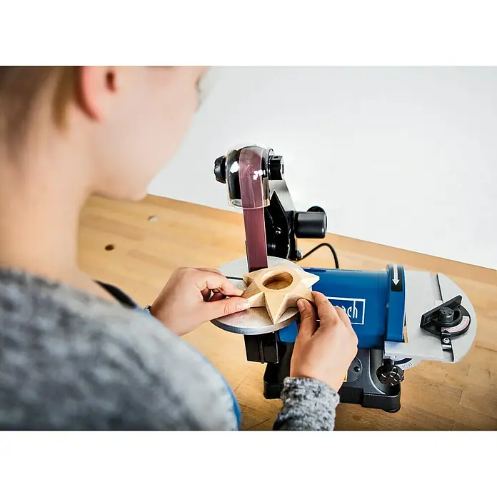 Scheppach Tračna brusilica i laštilica BTS 700 - 250 W, Promjer brusnog tanjura: 125 mm - Proizvod u upotrebi