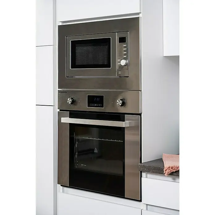 Respekta Premium Winkelküche GLRPL345HWGGKE - 345 x 172 cm, Mit Elektrogeräten, Grau Hochglanz - Detailaufnahme