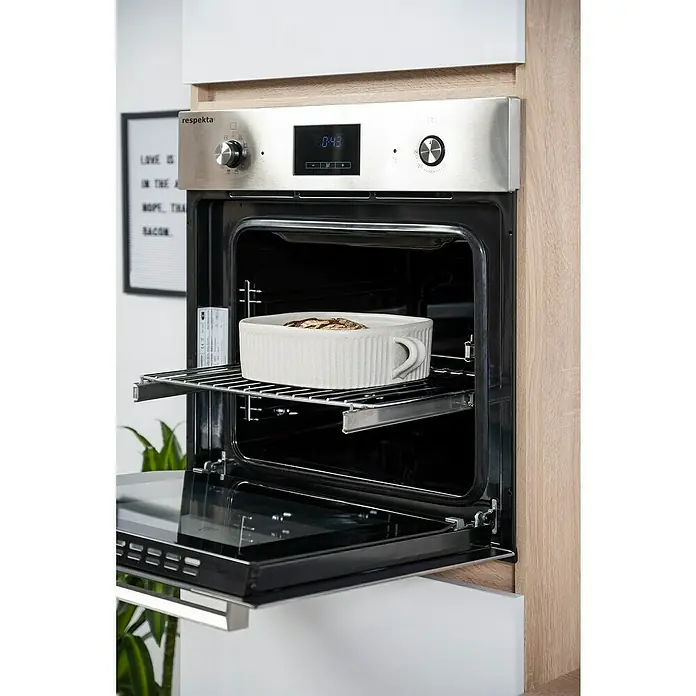 Respekta Premium Küchenzeile GLRP320HESS - Breite: 320 cm, Mit Elektrogeräten, Schwarz Hochglanz - Detailaufnahme