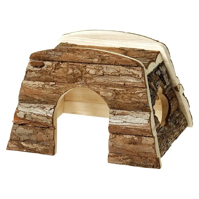 Karlie Knaagdierhuis Billy - 25 x 17 x 17 cm, Hout - Diagonaal zicht