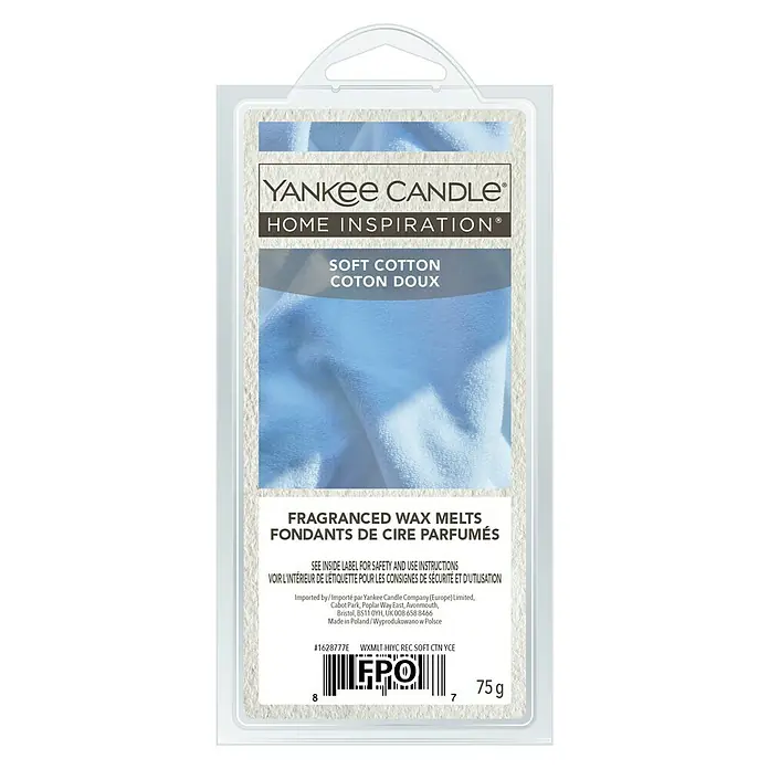 Yankee Candle Home Inspirations Duftwachs - Soft Cotton, 75 g - Vorderansicht