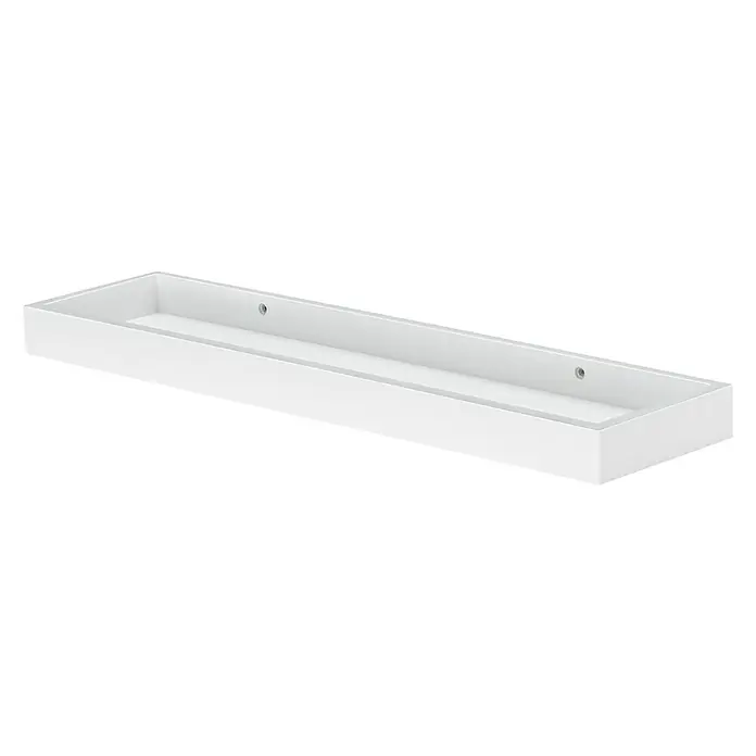 Dolle Wandregal Loggia - L x B x H: 60 x 15 x 4 cm, Weiß - Diagonale Ansicht